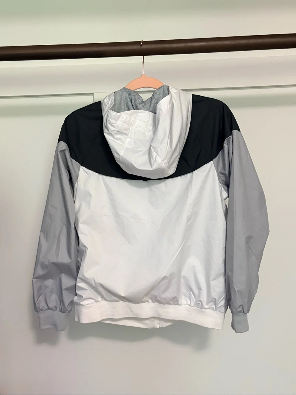 Nike Light Gray & Black Sport Jacket with Mesh Lining